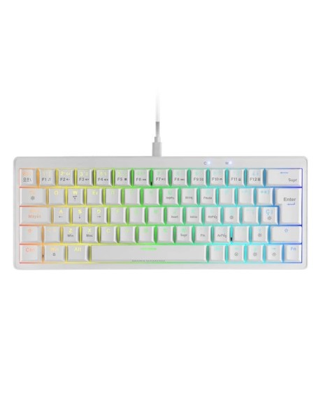 Mars Gaming Teclado MKMINIPRO Mecánico RGB Blanco