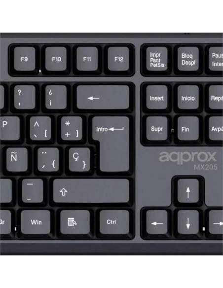 APPROX Teclado X205 USB 2.0 Negro