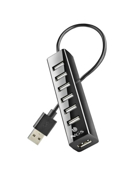 NGS Hub 7 puertos 2.0 con adap.corriente