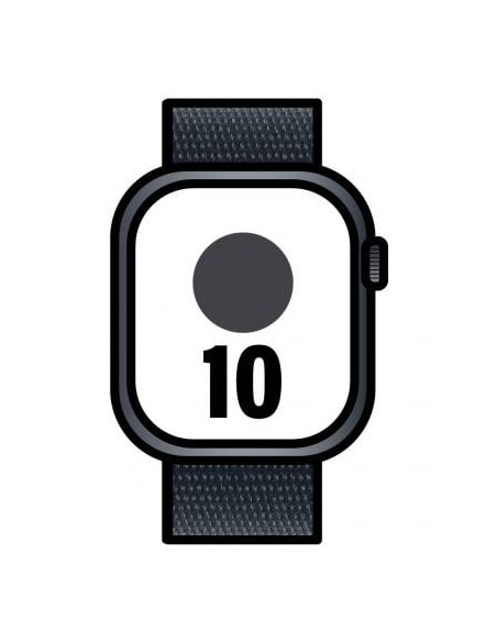 Apple Watch Series 10/ GPS/ 46mm/ Caja de Aluminio Negro Azabache / Correa Loop Deportiva Tinta