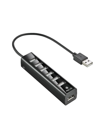 NGS Hub 7 puertos 2.0 con adap.corriente