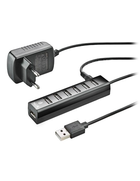 NGS Hub 7 puertos 2.0 con adap.corriente