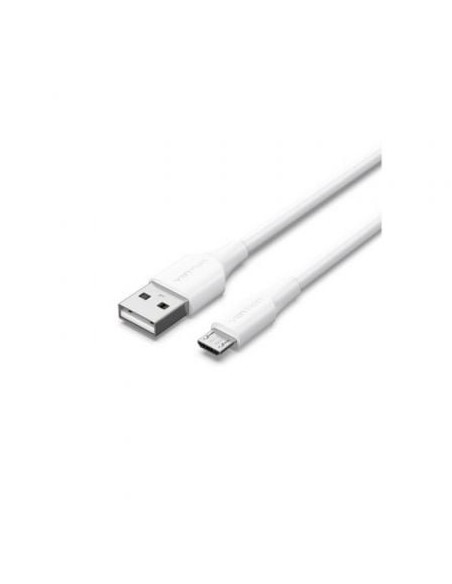 Cable USB 2.0 Vention CTIWI/ USB Macho - MicroUSB Macho/ Hasta 60W/ 480Mbps/ 3m/ Blanco