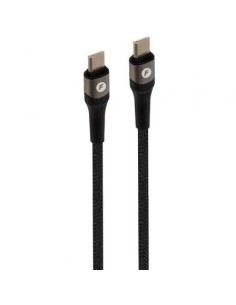 Cable USB 2.0 Tipo-C Fonestar USB-CC/ USB Tipo-C Macho - USB Tipo-C Macho/ 480Mbps/ Hasta 100W/ 1m/ Negro