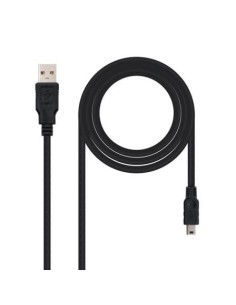 Cable USB 2.0 Nanocable 10.01.0402/ USB Macho - MiniUSB Macho/ 1.8m/ Negro