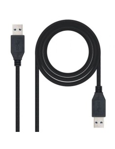 Cable USB 3.0 Nanocable 10.01.1001-BK/ USB Macho - USB Macho/ 1m/ Negro