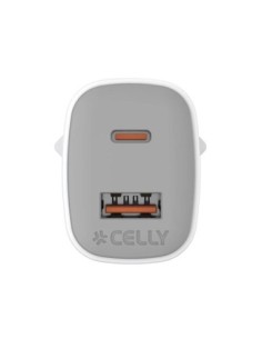 Celly Cargador Gan  1USB 1USBC 35w WH 2