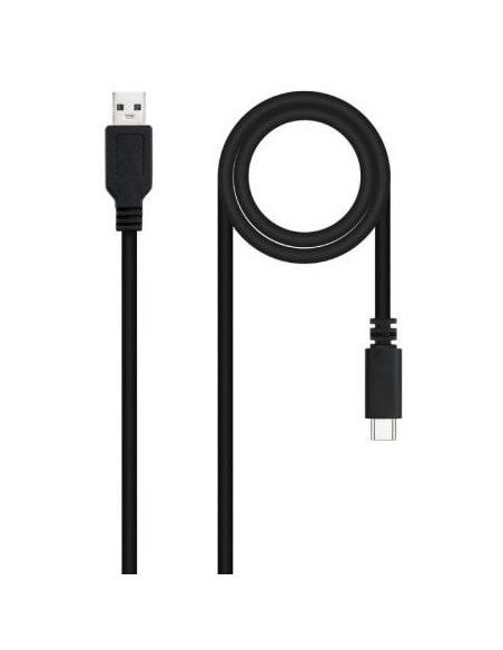 Cable USB 2.0 Nanocable 10.01.2101-L150/ USB Tipo-C Macho - USB Macho/ 1.5m/ Negro