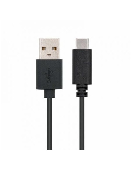 Cable USB 2.0 Nanocable 10.01.2102/ USB Tipo-C Macho - USB Macho/ 2m/ Negro