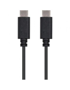Cable USB 2.0 Tipo-C Nanocable 10.01.2302/ USB Tipo-C Macho - USB Tipo-C Macho/ 2m/ Negro