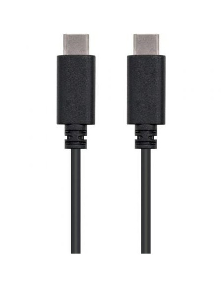 Cable USB 2.0 Tipo-C Nanocable 10.01.2302/ USB Tipo-C Macho - USB Tipo-C Macho/ 2m/ Negro