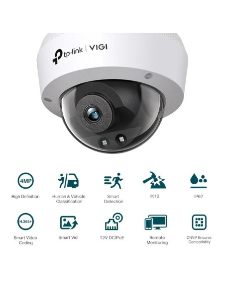 VIGI Cámara IP C240I Domo 4MP Plástico IR 4mm