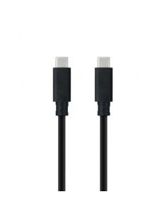 Cable USB 3.1 Tipo-C Nanocable 10.01.4102/ USB Tipo-C Macho - USB Tipo-C Macho/ Hasta 100W/ 2m/ Negro