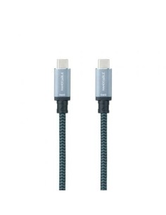 Cable USB 3.2 Tipo-C Nanocable 10.01.4103-COMB/ USB Tipo-C Macho - USB Tipo-C Macho/ Hasta 100W/ 20Gbps/ 3m/ Gris y Negro