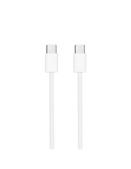 Cable USB 2.0 Tipo-C Nanocable 10.01.6001-CO/ USB Tipo-C Macho - USB Tipo-C Macho/ Hasta 60W/ 480Mbps/ 1m/ Blanco