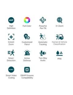 VIGI Cámara IP PT C540V 4MP Plástico Full-Color 2