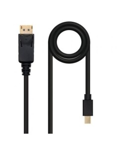 Cable Mini DisplayPort Nanocable 10.15.2402/ Mini DisplayPort Macho - DisplayPort Macho/ 2m/ Negro