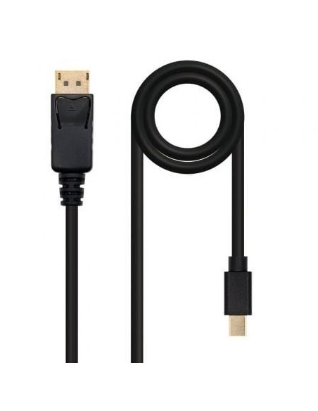 Cable Mini DisplayPort Nanocable 10.15.2402/ Mini DisplayPort Macho - DisplayPort Macho/ 2m/ Negro