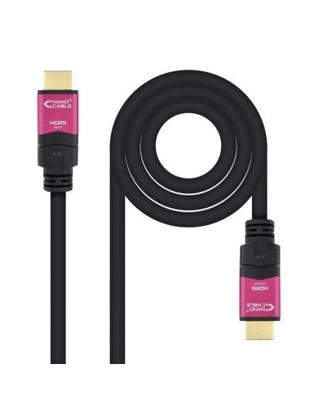 Cable HDMI 2.0 4K Nanocable 10.15.3720/ HDMI Macho - HDMI Macho/ 20m/ Negro