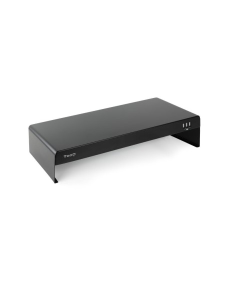 Tooq Soporte elevador monitor/portátil 3xUSB negro