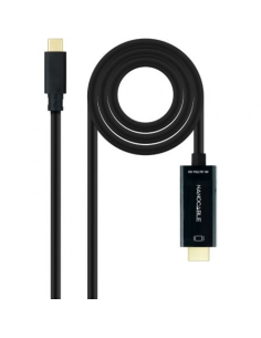 Cable Conversor Nanocable 10.15.5105/ USB Tipo-C Macho - HDMI Macho/ 5m/ Negro