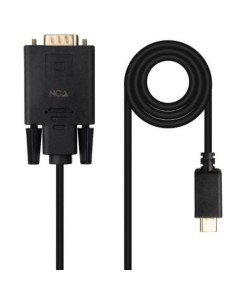 Cable Conversor Nanocable 10.15.5202/ USB Tipo-C Macho -VGA Macho/ 1.8m/ Negro
