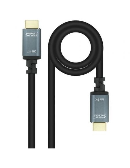 Cable HDMI 2.1 IRIS 8K Nanocable 10.15.8005/ HDMI Macho - HDMI Macho/ 5m/ Negro
