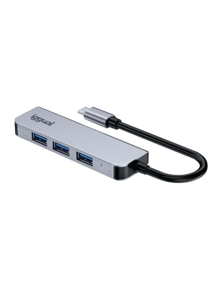 iggual Hub USB 3.0 tipo C x 4 puertos USB-A 3.0
