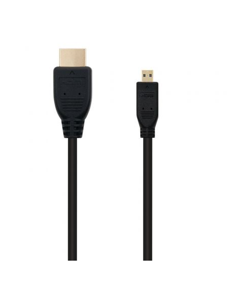 Cable Micro HDMI Nanocable 10.15.3501/ HDMI Macho - Micro HDMI Macho/ 0.8m/ Negro