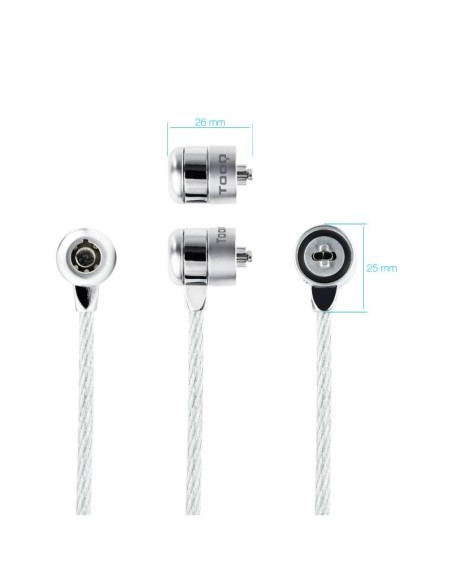 Tooq Cable de seguridad con llave 1'5 metros