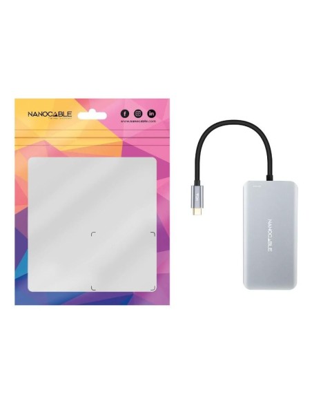 Nanocable Hub USB-C 3xUSB3.0+USB-C+USB-C PD 15cm