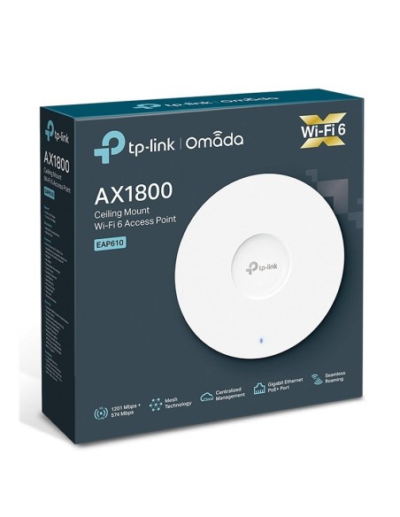 TP-Link EAP610 AP WiFi6 AX1800 Techo Dual 1xGbE
