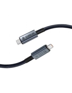 Cable USB 4.0 Tipo-C Subblim Cable High/ USB Tipo-C Macho - USB Tipo-C Macho/ Hasta 240W/ 1.5m/ Negro