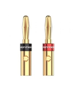 Adaptador/ Conector Banana Vention BFDJ0-2/ Cable de Audio Hembra - Banana Macho/ 2 uds/ Dorado