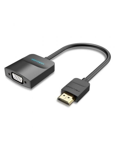 Conversor Vention 42161 HDMI Macho - VGA Hembra - Jack 3.5 Hembra/ 15cm/ Negro