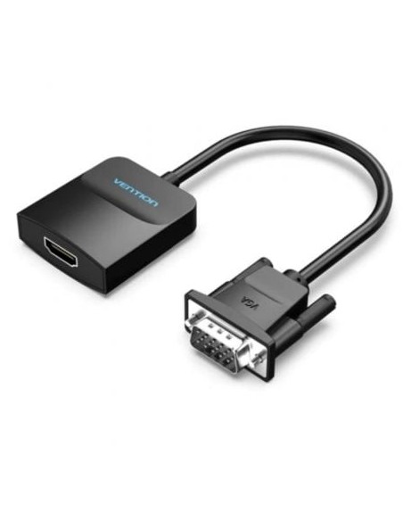 Cable Conversor Vention ACNBB/ VGA Macho - HDMI Hembra/ 15cm/ Negro
