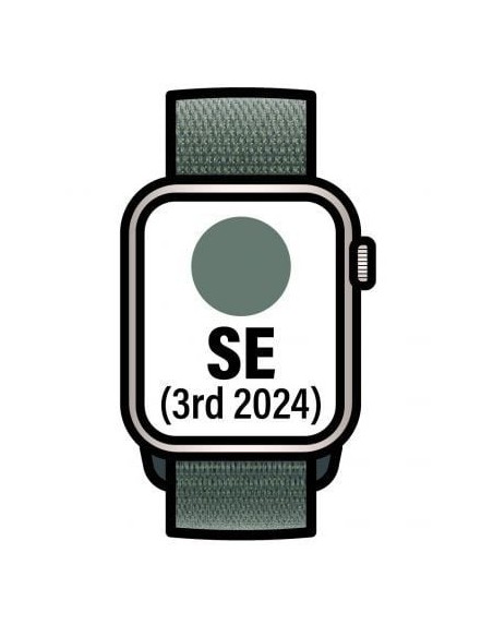 Apple Watch SE 3rd V2/ GPS/ 44mm/ Caja de Aluminio Blanco Estrella/ Correa Loop Deportiva Verde Lago