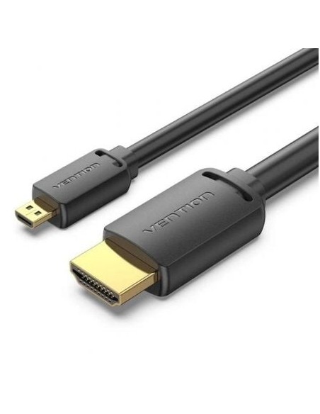 Cable Micro HDMI 2.0 4K Vention AGIBH/ HDMI Macho - Micro HDMI Macho/ 2m/ Negro