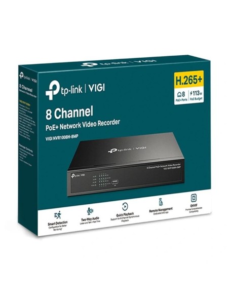 VIGI Grabador IP NVR1008H-8MP Rack 01 HDD 08 C PoE