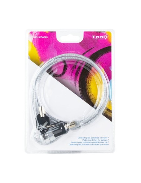 Tooq Cable de seguridad con llave 1'5 metros