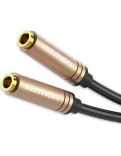 Cable Estéreo Vention BFABY/ Jack 3.5 Hembra - Jack 3.5 Hembra/ 30cm/ Oro Rosado