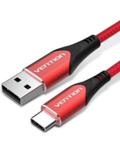 Cable USB 2.0 Tipo-C Vention CODRF/ USB Tipo-C Macho - USB Macho/ 480Mbps/ 1m/ Rojo