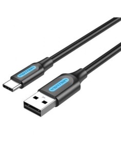 Cable USB 2.0 Tipo-C Vention COKBF/ USB Macho - USB Tipo-C Macho/ Hasta 60W/ 480Mbps/ 1m/ Gris