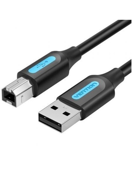 Cable USB 2.0 Impresora Vention COQBD/ USB Tipo-B Macho - USB Macho/ 480Mbps/ 50cm/ Negro