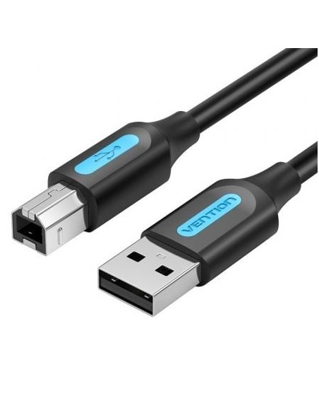 Cable USB 2.0 Impresora Vention COQBF/ USB Tipo-B Macho - USB Macho/ 480Mbps/ 1m/ Negro