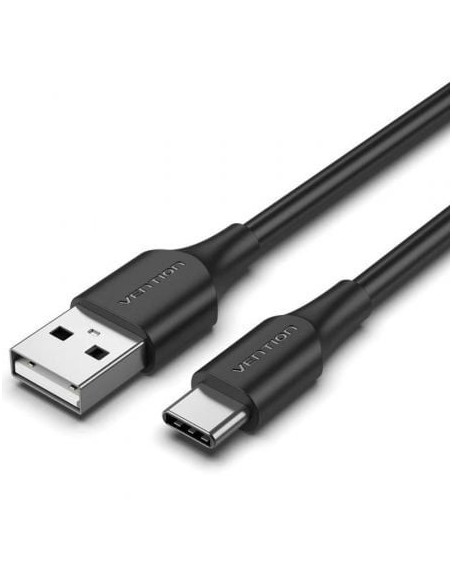 Cable USB 2.0 Tipo-C Vention CTHBD/ USB Tipo-C Macho - USB Macho/ Hasta 60W/ 480Mbps/ 50cm/ Negro