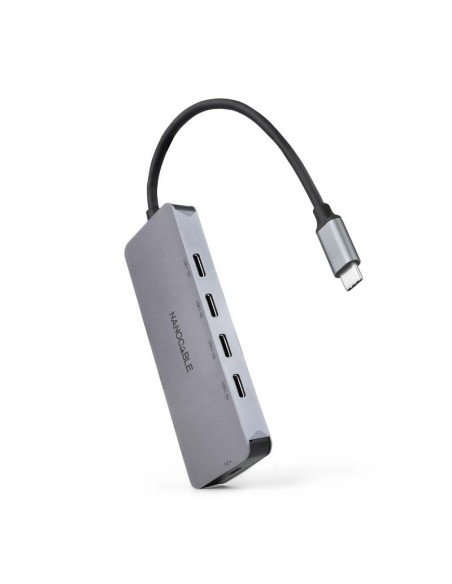 Nanocable HUB USB-C/M a 4xUSB-C/H + USB-C PD 100W