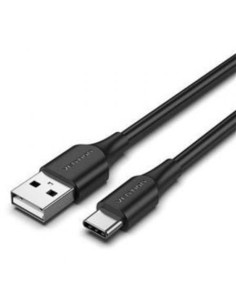 Cable USB 2.0 Tipo-C Vention CTHBH/ USB Tipo-C Macho - USB Macho/ Hasta 60W/ 480Mbps/ 2m/ Negro