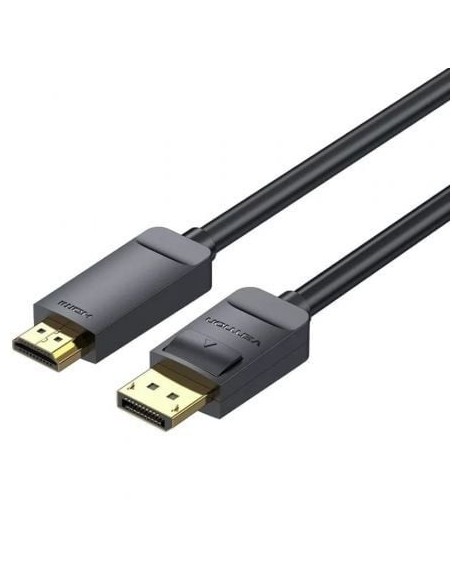 Cable Conversor Vention HAGBF/ DisplayPort Macho - HDMI 4K Macho/ 1m/ Negro