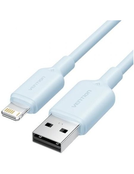 Cable USB 2.0 Lightning Vention LAMSF/ USB Macho - Lightning Macho/ 480Mbps/ 1m/ Azul